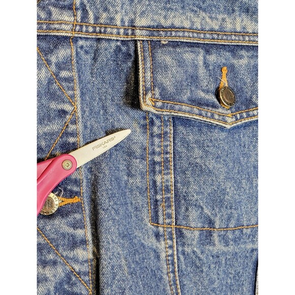VTG 90s Warner Bros. Studio Outlaw Taz Denim Jean Jacket Unisex Small / Large - Picture 15 of 16